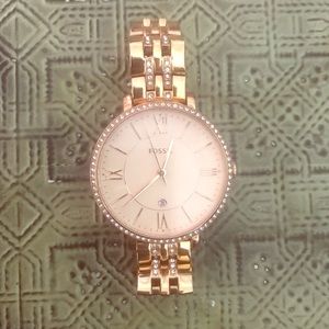 Rose Gold Fossil Watch - Jaqueline Style